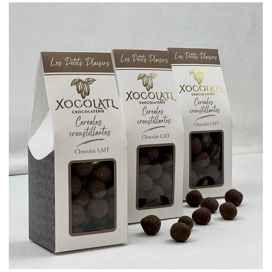 Céréales croustillantes enrobées de chocolat
